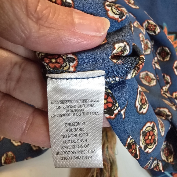 Chenault Blue Floral Blouse - Picture 4 of 5